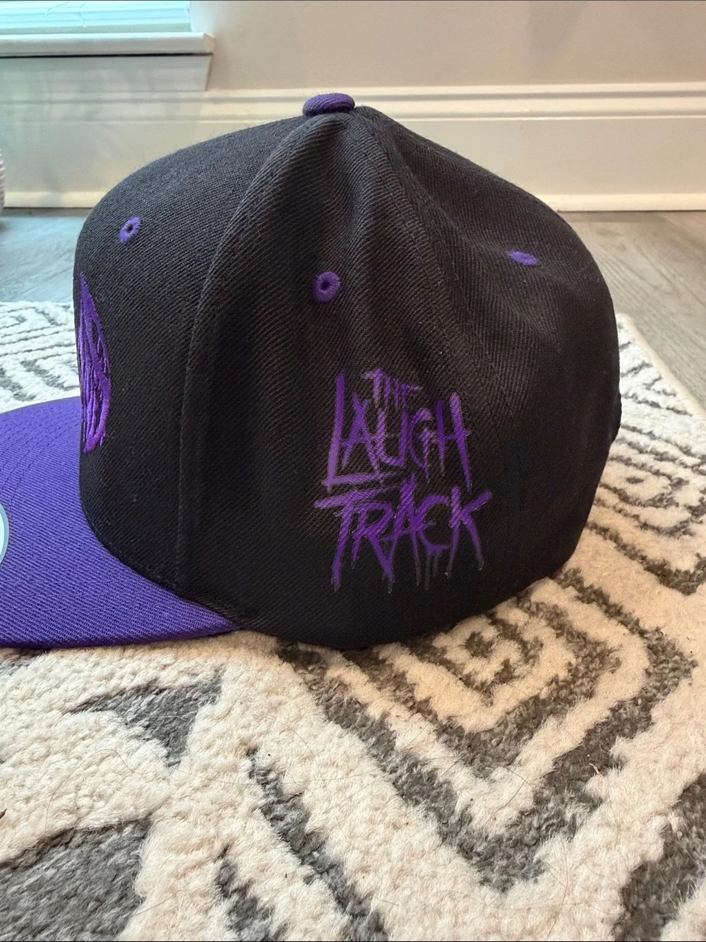 Ice Nine Kills Black and Purple Snapback Hat with Embroidered Graphic